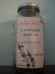 Lemon Balm (Dried) - Organic - Milagro Herbs - Handmade Organic Herbal Remedies & Medicinal Plants