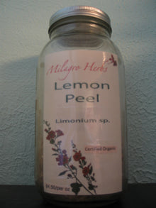 Lemon peel (Dried) - Organic - Milagro Herbs - Handmade Organic Herbal Remedies & Medicinal Plants
