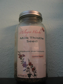 Milk Thistle seed (Dried) - Organic - Milagro Herbs - Handmade Organic Herbal Remedies & Medicinal Plants