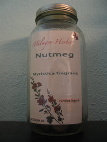 Whole Nutmeg (Dried) - Organic - Milagro Herbs - Handmade Organic Herbal Remedies & Medicinal Plants
