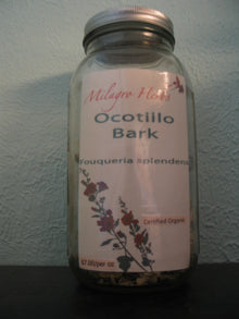 Ocotillo Bark (Dried) - Organic - Milagro Herbs - Handmade Organic Herbal Remedies & Medicinal Plants