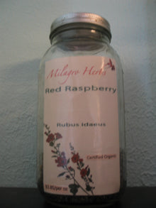 Red Raspberry (Dried) - Organic - Milagro Herbs - Handmade Organic Herbal Remedies & Medicinal Plants