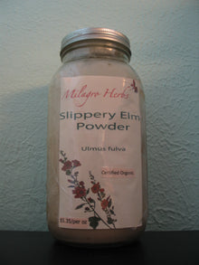 Slippery Elm Powder (Dried) - Organic - Milagro Herbs - Handmade Organic Herbal Remedies & Medicinal Plants