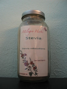 Stevia Powder (Dried) - Organic - Milagro Herbs - Handmade Organic Herbal Remedies & Medicinal Plants