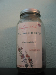 Sumac Berry Powder (Dried) - Organic - Milagro Herbs - Handmade Organic Herbal Remedies & Medicinal Plants