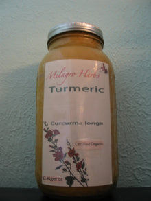Turmeric Powder (Dried) - Organic - Milagro Herbs - Handmade Organic Herbal Remedies & Medicinal Plants
